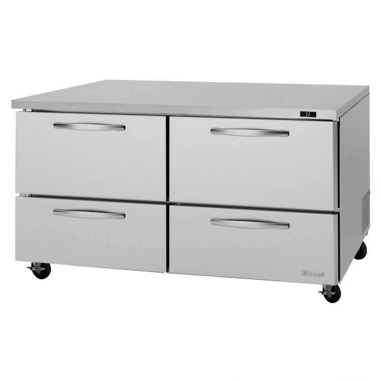 Product image #1 for Turbo Air PRO Series 60-1/4 Inch Two-Section Undercounter Drawer Refrigerator with 4 Drawers