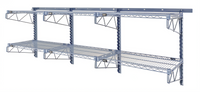 Quantum Store Grid Medium-Duty Wall-Mount Starter Kit with 6 Shelves, Gray Epoxy
