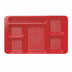 Thumbnail image #2 for Cambro Camwear 6-Compartment Rectangular School Lunch Tray, 9 x 15 Inches, Red