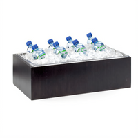 Cal-Mil Midnight Bamboo 12 x 20 x 6-1/2-Inch Rectangular Complete Ice Housing with Removable Polycarbonate Pan