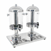 Thumbnail image #1 for Double Juice Dispenser with 2 x 8-Quart Round Tanks, Built-In Taps and Drip Trays