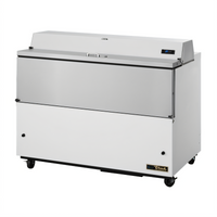 True Mobile Milk Cooler Cart, 16-Crate Capacity, Forced-Air, White Vinyl Exterior