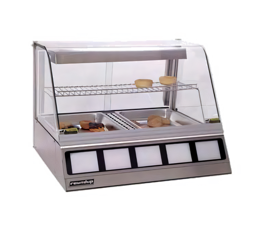 Product image #1 for Antunes DCH-200 Countertop Heated Display Cabinet, 2-Pan, Curved Glass, 120V
