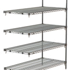 Thumbnail image #1 for Metro Super Erecta 5AA357C Add-On Wire Shelving Unit, 48"W x 18"D x 74"H, 5 Shelves, Chrome-Plated