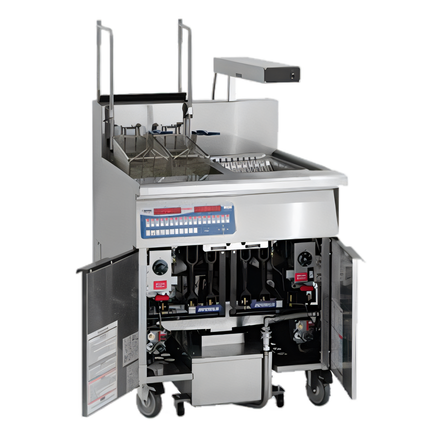 Product image #1 for Imperial Open Pot Gas Floor Fryer with Built-In Filter System, 50 lb Capacity, Electronic Thermostat