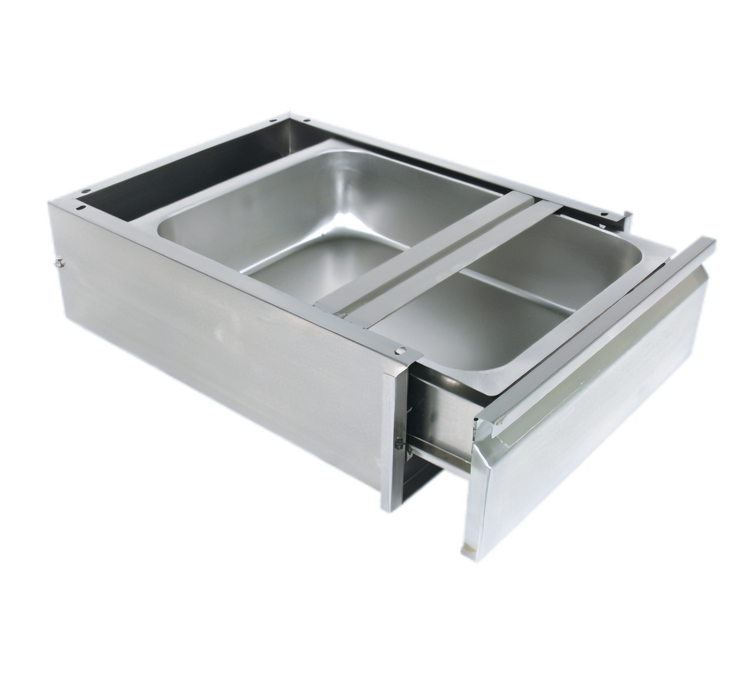 Product image #1 for BK Resources Stainless Steel Self-Closing Work Table Drawer Assembly with 20 x 15 x 5 Inch Pan, 200 lb Capacity