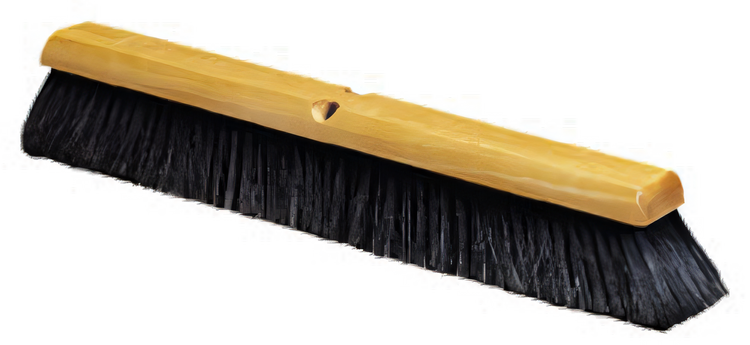 Product image #1 for Carlisle Flo-Pac Fine Floor Sweep Push Broom Head, 24-Inch Hardwood Block, 3-Inch Black Blended Bristles, No Handle