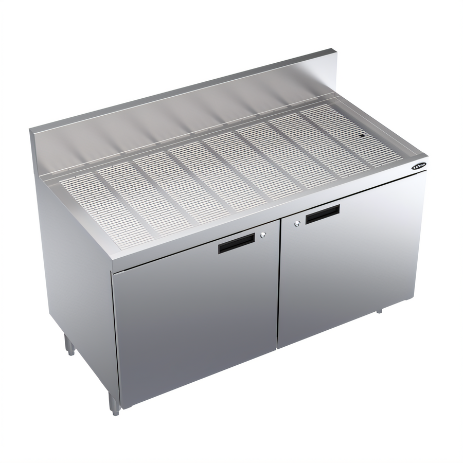 Product image #1 for Krowne Royal Series 48-Inch x 24-Inch Underbar Drainboard Cabinet Base with 2 Locking Hinged Doors