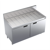Krowne Royal Series 48-Inch x 24-Inch Underbar Drainboard Cabinet Base with 2 Locking Hinged Doors