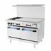 Thumbnail image #1 for Turbo Air Radiance 48-Inch Gas Restaurant Range with 2 Open Burners, 36-Inch Right-Side Griddle, and 2 Standard Ovens