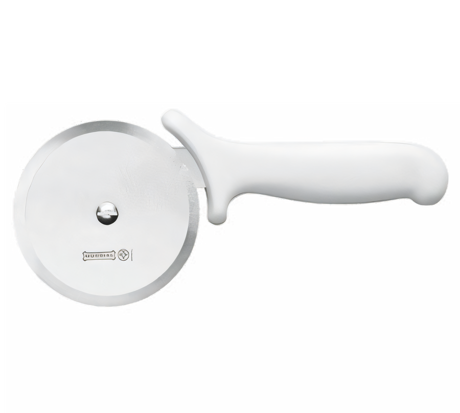 Product image #1 for Mundial 4-Inch Stainless Steel Pizza Cutter with White Polypropylene Handle