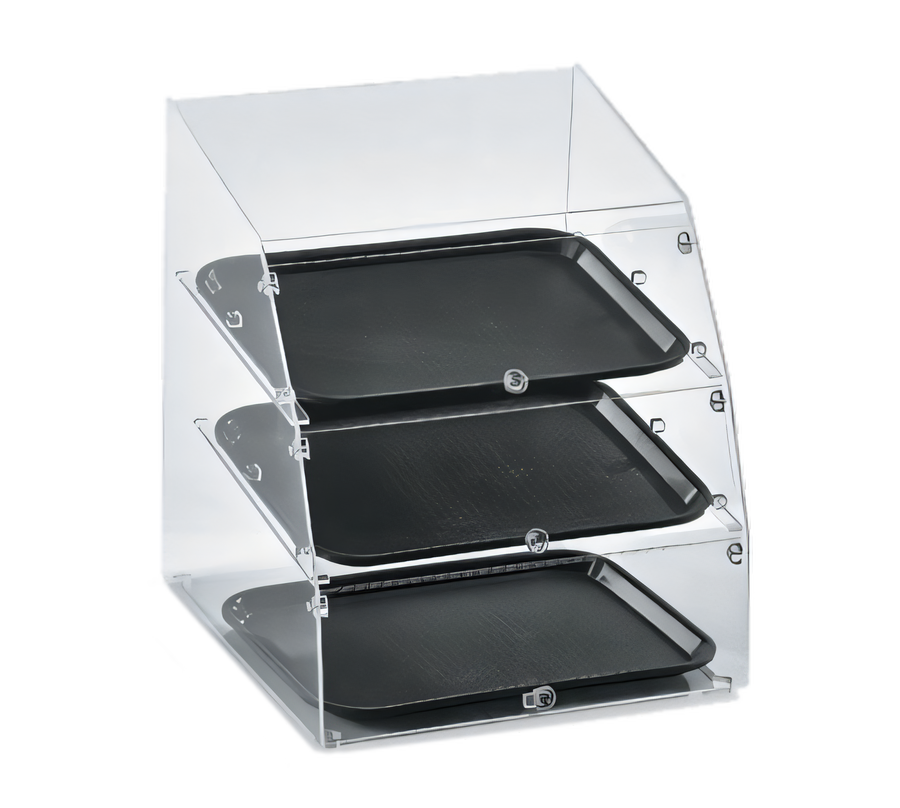 Product image #1 for Vollrath Countertop Curved-Front Non-Refrigerated Self-Service Acrylic Bakery Display Case with 3 Trays