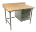 Thumbnail image #1 for John Boos 60-Inch x 30-Inch Wood Top Bakers' Table with 3 Drawers