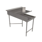 Thumbnail image #1 for BK Resources BKCDT6-C6048L Corner L-Shaped Clean Dishtable, 60 x 48 Inches, Right-to-Left, 16-Gauge 304 Stainless Steel, 10-Inch Backsplash
