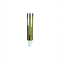 San Jamar Large Pull-Type Water Cup Dispenser, 16-Inch Tube, Translucent Bronze