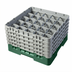 Thumbnail image #2 for Cambro Camrack® Full Size 25-Compartment Glass Rack with 5 Soft Gray Extenders, Sherwood Green