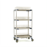MetroMax i Mobile 4-Tier Drying Rack Unit with Drip Tray, 36 W x 24 D x 68 H