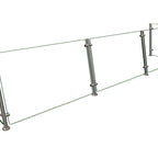 Thumbnail image #1 for Hatco Flav-R-Shield™ EP15-96 3-Bay Countertop Full-Service Pass-Over Sneeze Guard, 96-Inch, Single-Sided Tempered Glass