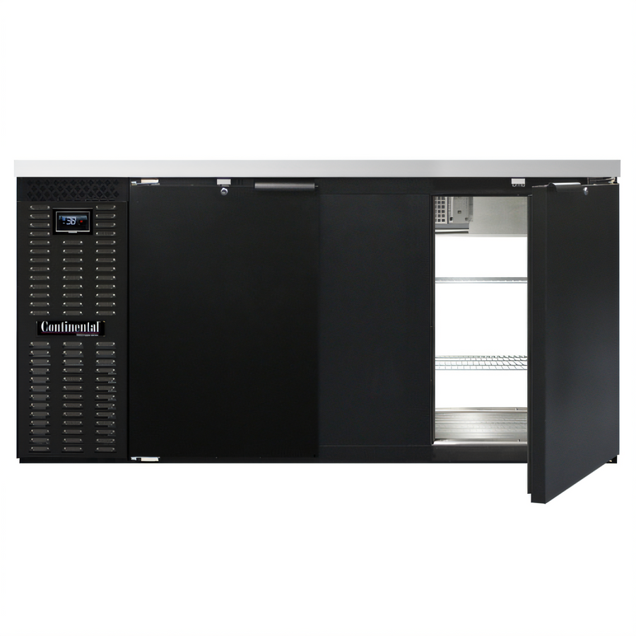 Product image #1 for Continental Refrigerator BB69NPT 69" Pass-Thru Refrigerated Back Bar Cooler with 4 Solid Doors