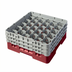 Thumbnail image #2 for Cambro Camrack Full Size 30-Compartment Glass Rack with 3 Soft Gray Extenders, Cranberry