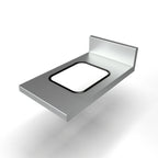 Thumbnail image #1 for BK Resources UB-TC Underbar Stainless Steel Trash Chute, 18-Gauge, Side-Attach for Two Underbar Units