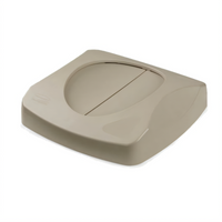 Rubbermaid Untouchable Beige Swing-In-Top Trash Can Lid for 23-Gallon Containers, 16-Inch Square