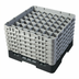 Thumbnail image #2 for Cambro Camrack® Full Size 49-Compartment Glass Rack with 6 Soft Gray Extenders, Black, 11-3/4 Inch Height