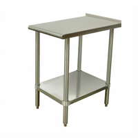 Advance Tabco Stainless Steel Equipment Filler Table with Adjustable Undershelf, 15 x 36 Inches