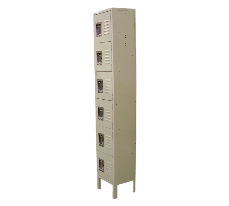 Product image #1 for Omcan USA 6-Tier Floor-Mounted Painted Steel Locker with 6 Compartments