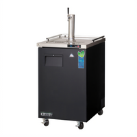 Everest Refrigeration One-Section Direct Draw Keg Beer Dispenser with Single-Faucet Stainless Steel Draft Tower, 8.0 Cu. Ft.