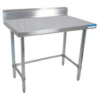 Thumbnail image #1 for BK Resources CVTR5OB-8430 84 x 30 Inch Stainless Steel Work Table, 16-Gauge 304 Top, 5-Inch Riser, Open Base