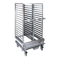 Cres Cor Stainless Steel Roll-In Rack with 16 Adjustable Universal Slides for 18 x 26 or 12 x 20 Pans