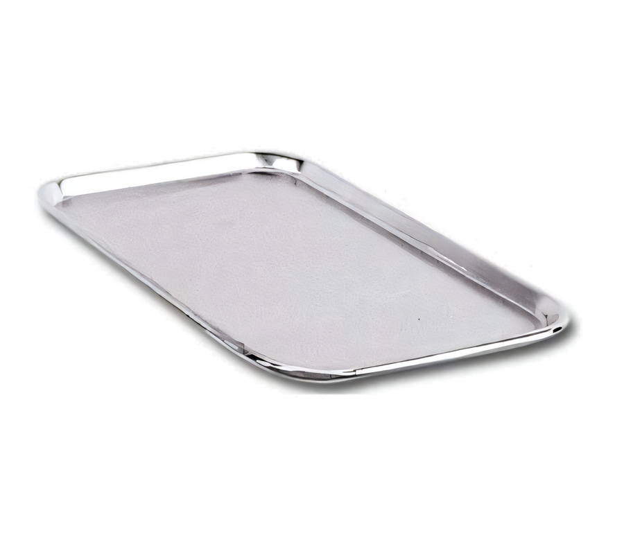 Product image #1 for Admiral Craft 14 x 18 Inch Stainless Steel Oblong Serving Tray/Display with Open Bead