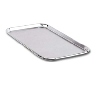 Admiral Craft 14 x 18 Inch Stainless Steel Oblong Serving Tray/Display with Open Bead
