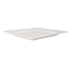 Thumbnail image #1 for Crestware Quattro QUA50 15-Inch Square Wide Rim Ceramic Plate, Pearl White Case of 6