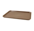 Thumbnail image #1 for Crestware 14 x 18 Inch Rectangular Brown Non-Slip Tray with Rubber Surface