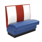 Thumbnail image #1 for ATSMFG ATS AT&S-ASWB-W48-3CH GR8 William Wall Booth, 48" high, 3-channel back, removable sinuous spring seat with connecting links, upholstered