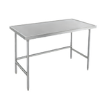 Thumbnail image #1 for Advance Tabco 132 Inch x 30 Inch 14-Gauge 304 Stainless Steel Open Base Work Table with Countertop Edge