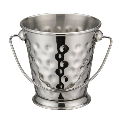 Product image #1 for Winco 10 oz Hammered Stainless Steel Mini Serving Pail with Handle