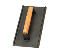 American Metalcraft Cast Iron Steak Weight with Wooden Handle, 9 x 5 Inches
