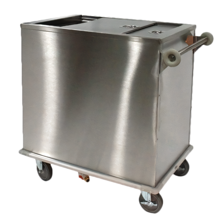 Product image #1 for Dinex Mobile Stainless Steel Ice Caddy with Sliding Cover, 175-lb Capacity