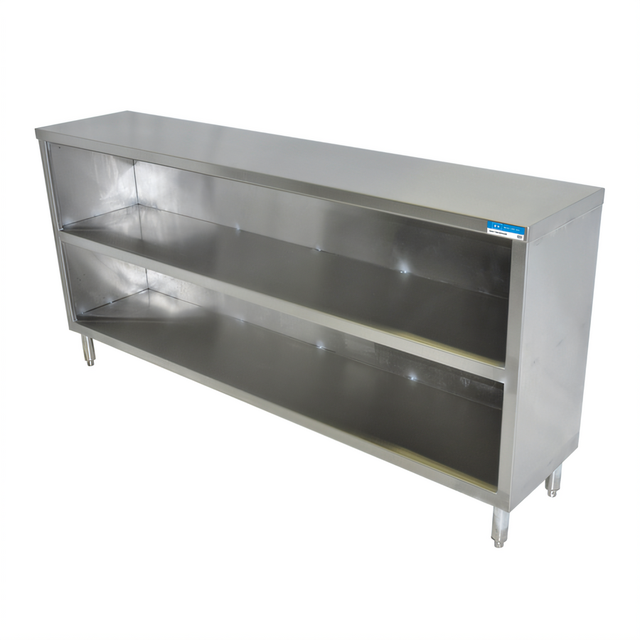 Product image #1 for BK Resources Open Front Stainless Steel Dish Cabinet, 36 Inch W x 18 Inch D