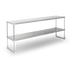 Thumbnail image #1 for Double-Tier Stainless Steel Work Table Over Shelf, 16 x 36 x 32 Inches, 18-Gauge 430 Stainless Steel