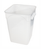 Thumbnail image #1 for Crestware 20 Qt Square White Polyethylene Food Storage Container