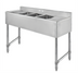 Thumbnail image #1 for Klinger's Trading 60-Inch 3-Compartment Stainless Steel Deli Sink with Dual Drainboards and Faucet