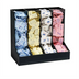 Thumbnail image #1 for Dispense-Rite GFBO-4BT 4-Section Black Polystyrene Packeted Condiment Organizer