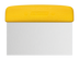 Thumbnail image #2 for Sani-Safe Yellow Dough Cutter/Scraper with 6 x 3 Inch Stainless Steel Blade
