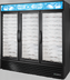 Thumbnail image #1 for Three-Section Indoor Self-Contained Bottom-Mount Ice Merchandiser with Glass Hinged Doors