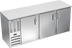 Thumbnail image #1 for Beverage-Air BBN78HC-S 78-Inch Three-Section Shallow-Depth Back Bar Refrigerator with Solid Doors