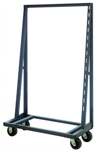Quantum TTS-24 Single-Sided Removable Tray Truck Mobile Frame, 38 x 24 x 67 in., 2,000 lb Capacity, Black Steel